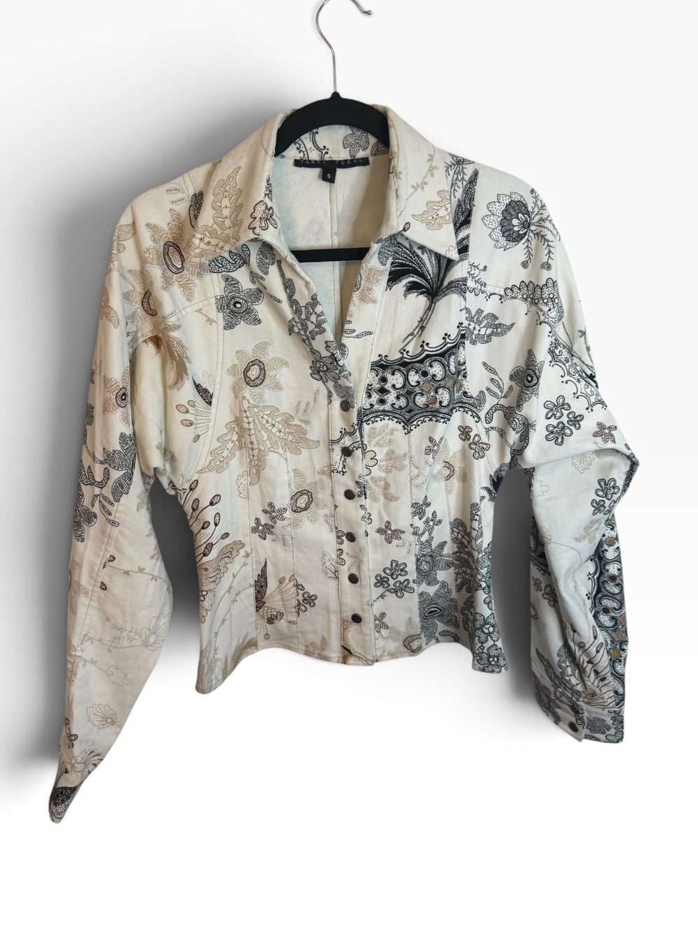 Yansi Fugel Floral Corduroy Dolman Jacket